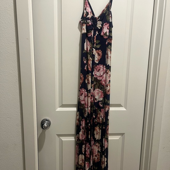 Dresses & Skirts - Navy Floral Button-Front Women’s Dress